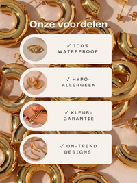 Gouden 3-laags oorbellen
