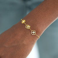 Gouden armband met geboortebloemen