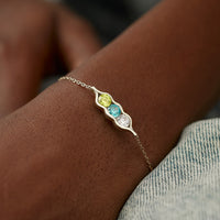 Gouden armband met kleurrijke geboortestenen