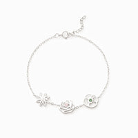 Gouden armband met geboortebloemen