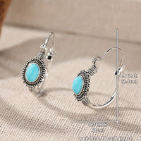 Bohemian ketting met turquoise kralen en druppelhanger