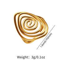 Gouden gedraaide spiraalring