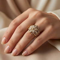 Gouden infinity ring met zirkonia