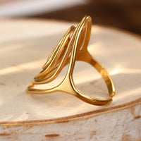 Gouden gedraaide spiraalring