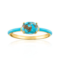 Gouden vintage oorbellen met turquoise stenen