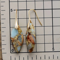 Bohemian oorbellen met blauwe jaspis druppelsteen