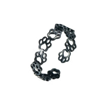 Zilveren ring met hondenpootjes