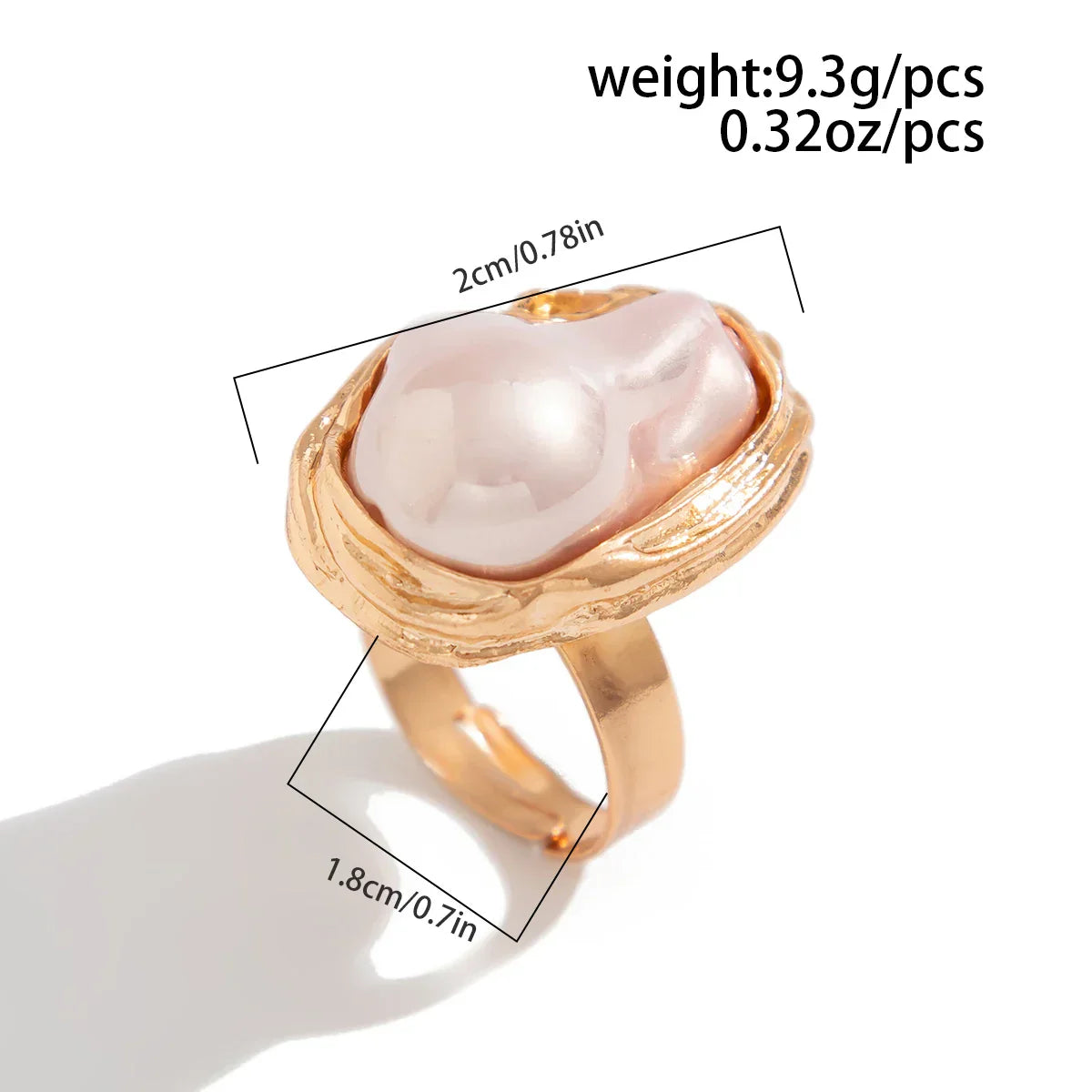 Gouden ringenset met barokparels