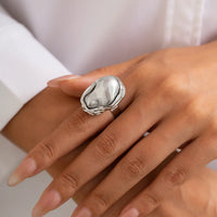Gouden ringenset met barokparels