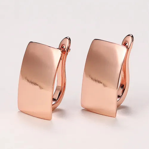 Roségouden oorbellen met heldere zirkonia