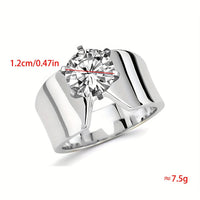 Zilveren ring met bloemen en blad in laagjes
