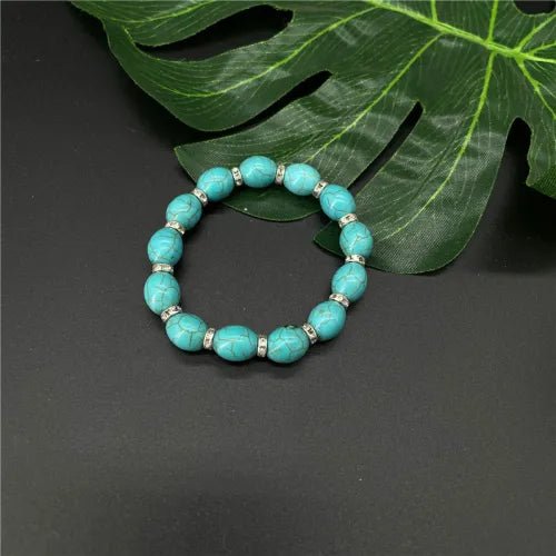 Bohemian armband met turquoise kralen